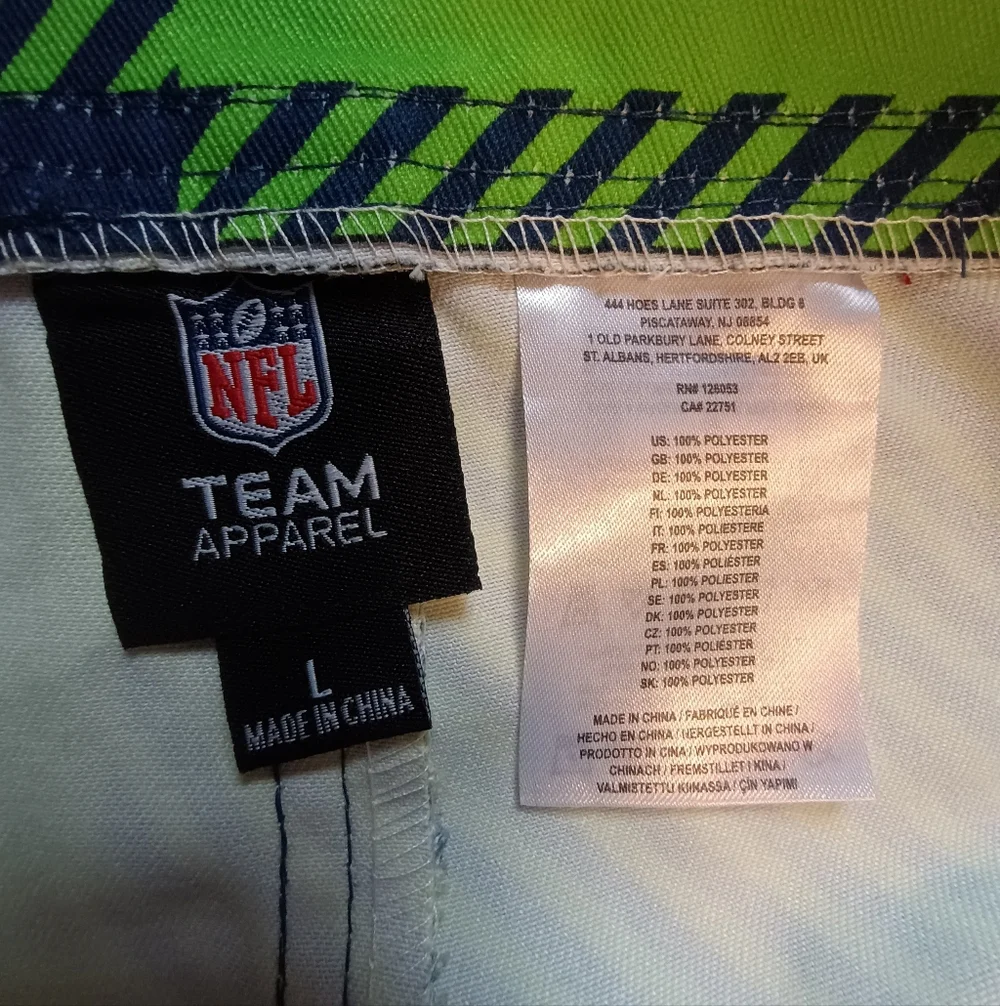 FOCO Seattle Seahawks plaid bib overalls Size: L - Picture 10 of 12